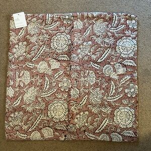 Pottery Barn Accent Pillow Cover - Brown and Cream